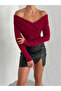 Asymmetrical Madonna Neck Long Sleeve Sandy Cropped Blouse