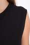 Black-Plus Size Cotton Crew Neck Sleeveless Stretch Fabric Undergarment Dress - 5
