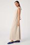 Stone-Cotton Crew Neck Sleeveless Underwear Dress - 3
