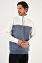 Regular Fit Zippered Stand-Up Collar with Furry Soft Raised Winter Sweat Men's Sweat 5905343 - 2
