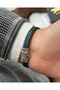 Men's Bracelet - Stoned Patterned Square Model Men's Steel Bracelet - 3