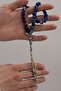 Natural Stone Rosary - Dark Blue Agate Stone Natural Large Stone Rosary 10mm - 6