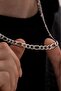 Figaro Striped Men's Steel Chain Necklace Cklgmsfgrcz - 2