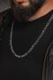 Men's Steel Necklace - 7.5 mm Figaro Chain Model Men Necklace - 3