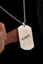 Men's Necklace-Steel Ataturk Signed Soldier Tag - 3