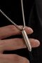 Men's Necklace - Opening Cap Bullet Lead Model Men's Steel Necklace - 316 L Stainless Steel Necklace