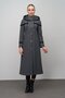 Hooded Snap Closure Wool Blend Long Hat Anthracite 6631 - 4