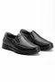 Black Genuine Leather Winter Non-Slip Sole Comfortable Orthopedic Heel Gel Men's Dad Shoes - 3