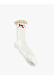 Bow Frilly Textured Socket Socks - 2