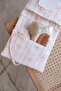 100% Cotton Muslin Wet Wipes & Cloth Bag - Ribbon/Pink - 4