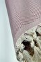 Dusty Rose Cotton Decorative Sofa Cover 170x230 Size Optimal Anti-Slip Design - 3