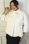 Women's Stone Buckle Lined Fur Jacket - 3