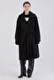 Black-Oversize Belted Cashmere Coat - 2