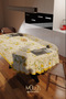 مفرش طاولة بيضاوي من قماش الجلد المدبوغ بتصميم Camomile Daisy - 6