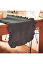 Anthracite Frilly Runner, Velvet Textured 40X110, Dark Gray, Worry-Free Runner