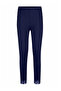 Navy Blue Lace High Waist Viscose Lycra Leggings (with Big Size Option) - 5