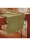 Çağla Green Ruffled Runner, Velvet Textured 40x110, carefree runner