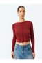 Viscose Stitching Detail Long Sleeve Crew Neck T-Shirt - 3