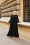 Roba Detailed Balloon Sleeves Flowing Ponch Ferace Black - 7