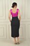 Women's Thick Strap Lined Top Satin Crepe Chanel Long Dress Slim Fit - 4