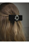 Velvet Zircon Stone Bow French Buckle - 2