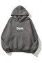 Unisex Oversize Sweatshirt Hoodie Satranç Think Printed Smoked – Hooded, Kangaroo Pocket, 3 Threads - 2