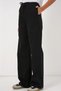 6690 Women's Wide Leg High Waist Trousers - Black - 2
