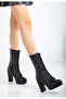 Women's Black Platform Boots - Heels, Lace-Up and Zip-Up - 3
