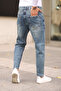 Orta Mavi %100 Pamuk Boyfriend Jeans Kot Pantolon TMNAW25JE00020 - 6
