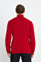 Men's Red Standard Fit Regular Cut Non-pilling Full Turtleneck Knitwear Sweater - 5