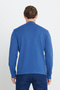 Men's Indigo Non-Pilling Standard Fit Normal Cut Half Turtleneck Knitwear Sweater - 5