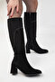 Black Suede Women's Boots 20033 - 5