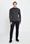 Men's Anthracite-Swallow Half Turtleneck Knitwear Sweater - Non-Pilling, Standard Fit - 2