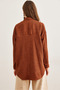 Women's Tan Comfortable Fit Slim Corduroy Shirtgml- 19001262 - 2