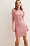 Women's Dusty Rose Half Fisherman Princess Sleeve Raster Mini Dresselb- 19002006 - 4