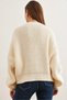 Women's Ecru Thick Hair Braided Soft Textured Knitwear Sweaterkzk- 19000902 - 8