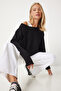 Women's Black Athlete Double Knit Blouse Mt00152 - 3