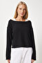 Women's Black Athlete Double Knit Blouse Mt00152 - 5