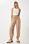 Women's Cream Modal Blend Jogger Sweatpants En00617 - 2