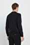 Standard Fit Regular Cut Crew Neck Men's Black Knitwear Sweater - 6