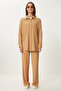 Women's Biscuit Comfortable Knitted Shirt Pants Set KH00090 - 5