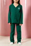 Emerald Green Girls' Patterned Mini Me Mother-Daughter Pajama Set - 4