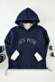Navy Blue Girl's Printed Knitted Mini Me Sweatshirt Tkdaw25Sw00095
