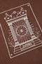 Dark Brown Oversize/Wide Cut Embroidered 100% Cotton T-Shirt Tmnss25Ts00054 - 5