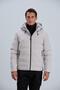 Men's Coat with Detachable Hooded Pocket Detail - 2