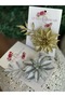 Design Luxury Glittery Large Floral Leaf Bridal Engagement Henna Invitation Christmas Hair Clip with Gold Finish. - 5