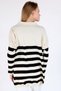 Ecru Polo Neck Striped Tunic 5340 - 5