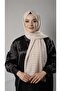 Beige Patterned Shawl Chiffon Fabric Checked Striped 202107_12 - 4