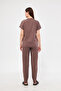 Brown Stretch Fabric Unisex Medical Nurse And Doctor Uniform Apron Surgical Clothing Set - 6