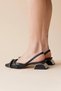 Women's Buckle Detailed Short Heeled Shoes Frona Black - 4